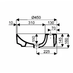 Geberit Vasque VariForm Ronde Ø 45 Cm Sans Trop Plein -Bain Salle Produit Magasin variform 500770012 vasque ronde 45 cm sans trop plein 2