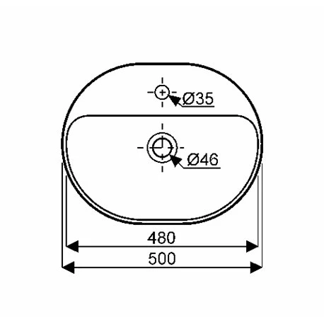 Geberit Vasque VariForm Oblongue 50 Cm Sans Trop Plein 4 Geberit Vasque VariForm Oblongue 50 Cm Sans Trop Plein – Image 2