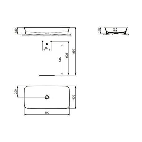 Ideal Standard Vasque Ipalyss Grenade 80x40 Cm Sans Trop Plein Et Sans Plage De Robinetterie 3 Ideal Standard Vasque Ipalyss Grenade 80x40 Cm Sans Trop Plein Et Sans Plage De Robinetterie
