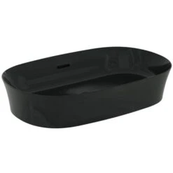 Ideal Standard Vasque Ipalyss Noir Brillant 60x38 Cm Avec Trop Plein Et Sans Trou De Robinetterie -Bain Salle Produit Magasin vasque ipalyss e1397v2 noir brillant 60x38 cm avec trop plein et sans trou de robinetterie 2