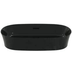 Ideal Standard Vasque Ipalyss Noir Brillant 60x38 Cm Avec Trop Plein Et Sans Trou De Robinetterie -Bain Salle Produit Magasin vasque ipalyss e1397v2 noir brillant 60x38 cm avec trop plein et sans trou de robinetterie 4