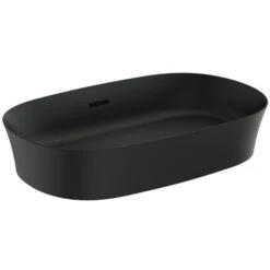 Ideal Standard Vasque Ipalyss Noir Mat 60x38 Cm Avec Trop Plein Et Sans Trou De Robinetterie -Bain Salle Produit Magasin vasque ipalyss e1397v3 noir mat 60x38 cm avec trop plein et sans trou de robinetterie 2