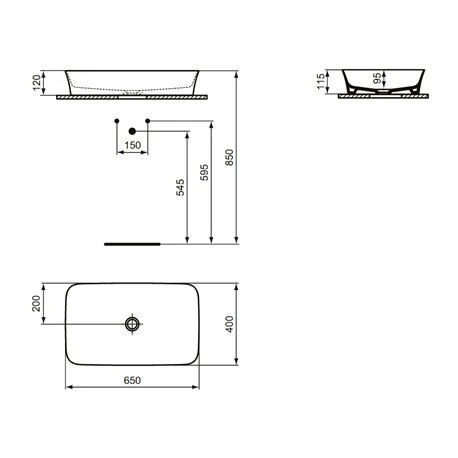 Ideal Standard Vasque Ipalyss Grenade 65x40 Cm Sans Trop Plein Et Sans Plage De Robinetterie 3 Ideal Standard Vasque Ipalyss Grenade 65x40 Cm Sans Trop Plein Et Sans Plage De Robinetterie