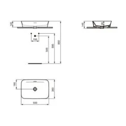 Ideal Standard Vasque Ipalyss Sauge 55x38 Cm Avec Trop Plein Et Sans Plage De Robinetterie