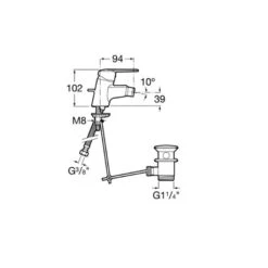 Roca Robinet Bidet Victoria Chromé -Bain Salle Produit Magasin victoria mitigeur bidet a5a6a25c0f vidage automatique et flexible alimentation 102x8 3