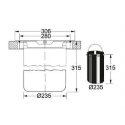 Franke Poubelle Cuisine Vide-déchets AEF 12, 1 Bac 12 Litres Montage à Fleur De Plan 230028 -Bain Salle Produit Magasin vide dechets aee 12 aef 12 230028 vide dechets montage a fleur de plan 1