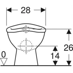 Geberit WC à Poser Bambini Avec Bride 5 Litres -Bain Salle Produit Magasin wc sur pied bambini 211650000 pour bebes et enfants 30x375x28 cm 2
