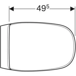 Geberit WC à Poser Citterio Sans Bride 5/6 Litres -Bain Salle Produit Magasin wc sur pied citterio 500823001 carene jusqu au mur 47x56x365 cm 2