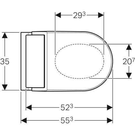 Geberit WC Suspendu AquaClean Tuma Comfort 146.290.SI.1 553x360x446 Mm Blanc /verre 5 Geberit WC Suspendu AquaClean Tuma Comfort 146.290.SI.1 553x360x446 Mm Blanc /verre – Image 3