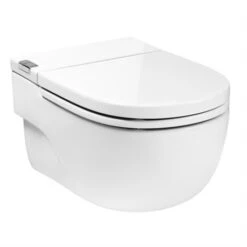 Roca WC Suspendu Meridian Blanc, Avec Support En L Et Abattant Frein De Chute