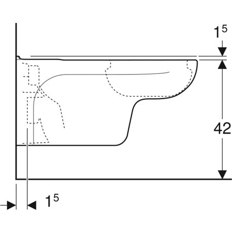 Geberit WC Suspendu PMR Vitalis 00392210000 700x355x345 Mm Avec Bride 4 Geberit WC Suspendu PMR Vitalis 00392210000 700x355x345 Mm Avec Bride – Image 2