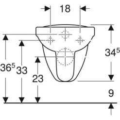 Geberit WC Suspendu PMR Vitalis 00392210000 700x355x345 Mm Avec Bride
