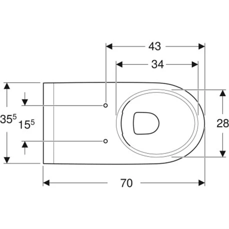 Geberit WC Suspendu PMR Renova Comfort 500.693.01.1 700x355x345 Mm Sans Bride 5 Geberit WC Suspendu PMR Renova Comfort 500.693.01.1 700x355x345 Mm Sans Bride – Image 3