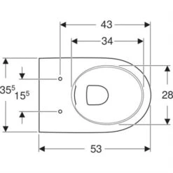 Geberit WC Suspendu PMR Renova Comfort 500.694.01.1 530x355x370 Mm Avec Bride 8 Geberit WC Suspendu PMR Renova Comfort 500.694.01.1 530x355x370 Mm Avec Bride -Bain Salle Produit Magasin wc suspendu renova comfort 500694011 sureleve carene 2