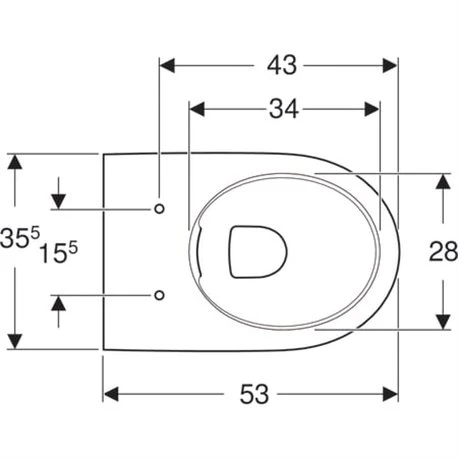 Geberit WC Suspendu PMR Renova Comfort 500.694.01.1 530x355x370 Mm Avec Bride 5 Geberit WC Suspendu PMR Renova Comfort 500.694.01.1 530x355x370 Mm Avec Bride – Image 3