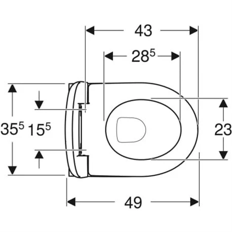 Geberit WC Suspendu Renova Compact 500.803.00.1 490x370x390 Mm Frein De Chute 5 Geberit WC Suspendu Renova Compact 500.803.00.1 490x370x390 Mm Frein De Chute – Image 3