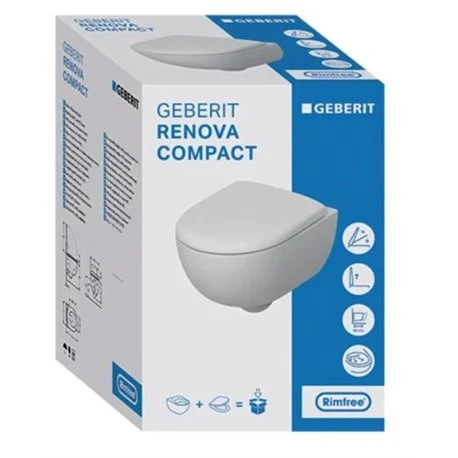 Geberit WC Suspendu Renova Compact 500.803.00.1 490x370x390 Mm Frein De Chute 8 Geberit WC Suspendu Renova Compact 500.803.00.1 490x370x390 Mm Frein De Chute – Image 6