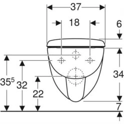 Geberit WC Suspendu Renova Compact 500.804.00.1 480x370x400 Mm Avec Bride