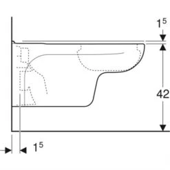 Geberit WC Suspendu PMR Vitalis 201500000 700x355x345 Mm Avec Bride 9 Geberit WC Suspendu PMR Vitalis 201500000 700x355x345 Mm Avec Bride -Bain Salle Produit Magasin wc suspendu vitalis 201500000 blanc rallonge 3